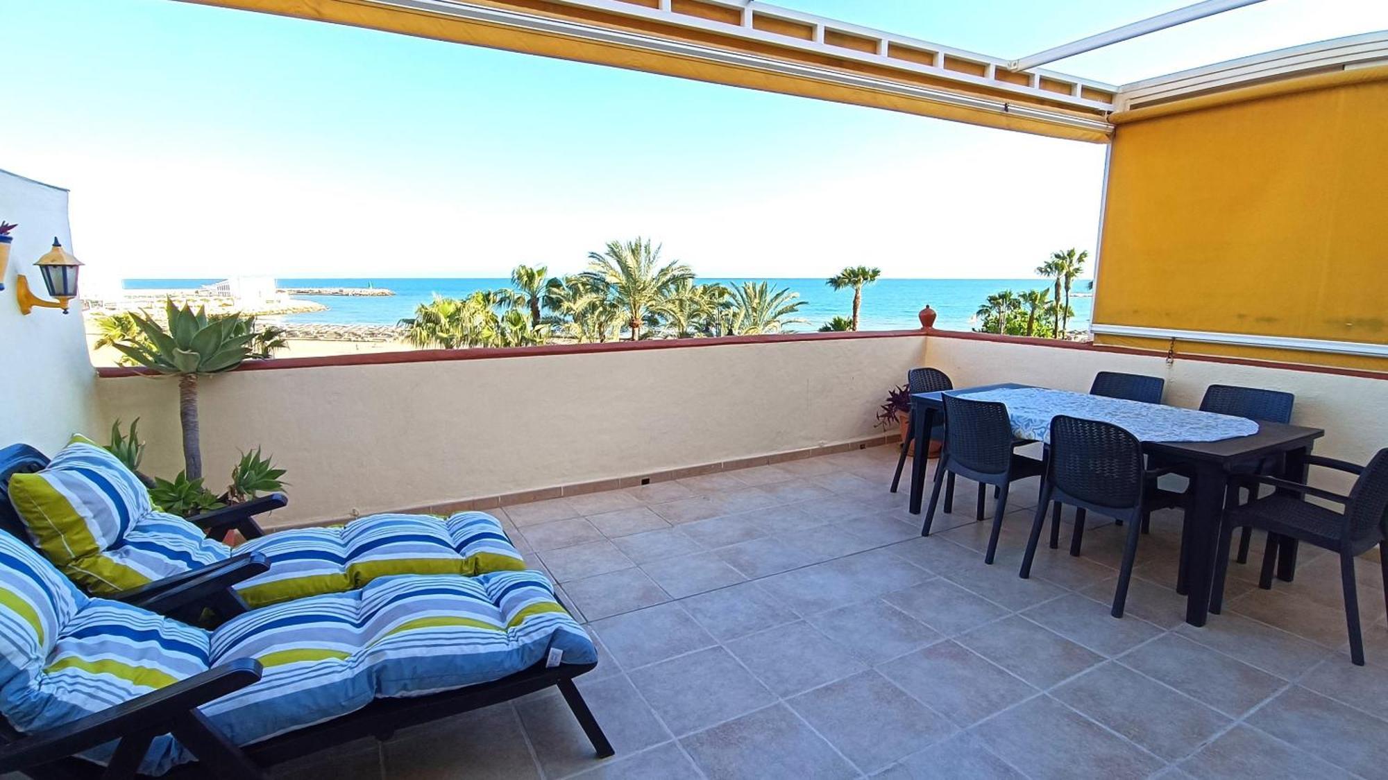 Ole Playa 5A Beach Front - A Pie De Playa, Sea Views - Vistas Al Mar, Puerto Marina ベナルマデナ エクステリア 写真